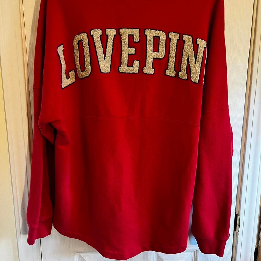 Victorias secret pink red sweatshirt